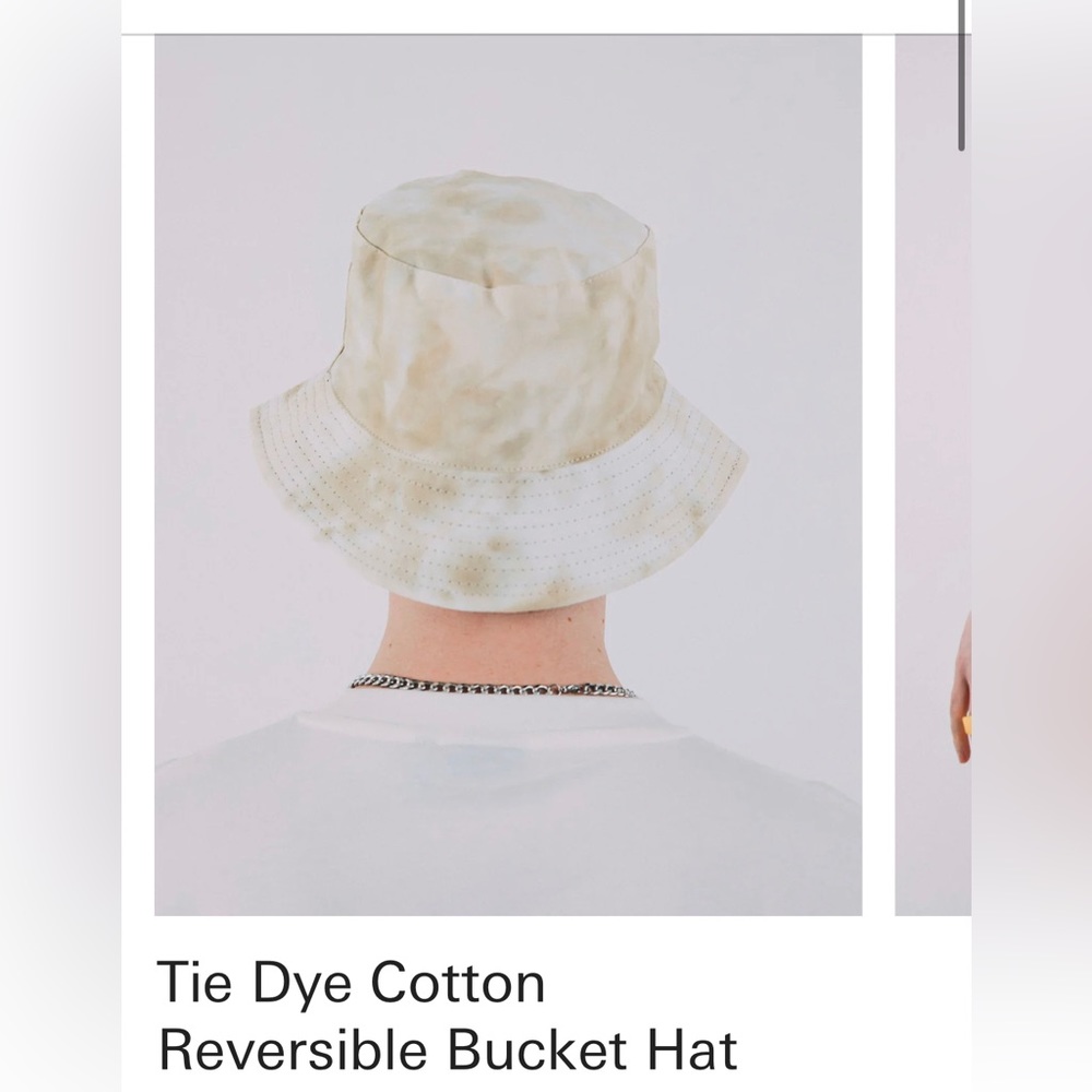 SVNX | Tie Dye Cotton Reversible Bucket Hat | Black x Khaki